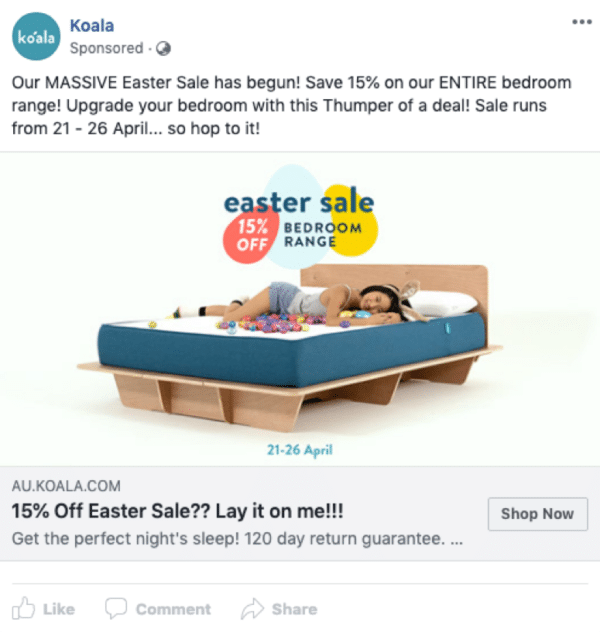 Screenshot of Koala Facebook Ads