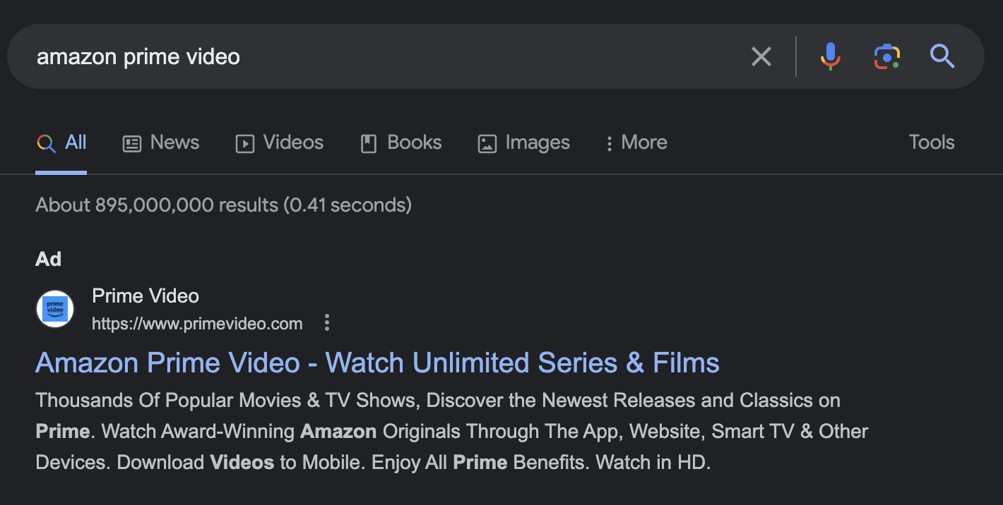 amazon prime video google ads