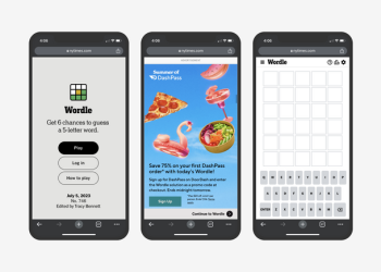 NYT’s Wordle debuts new mobile ad format with DoorDash