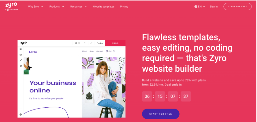 zyro-ai-web-design-tool