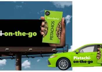Wonderful Pistachios promotes on-the-go snacking with Uber, Lyft car wraps