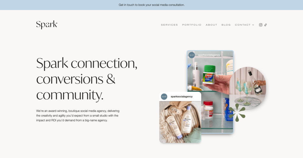 spark-social-agency-homepage-design