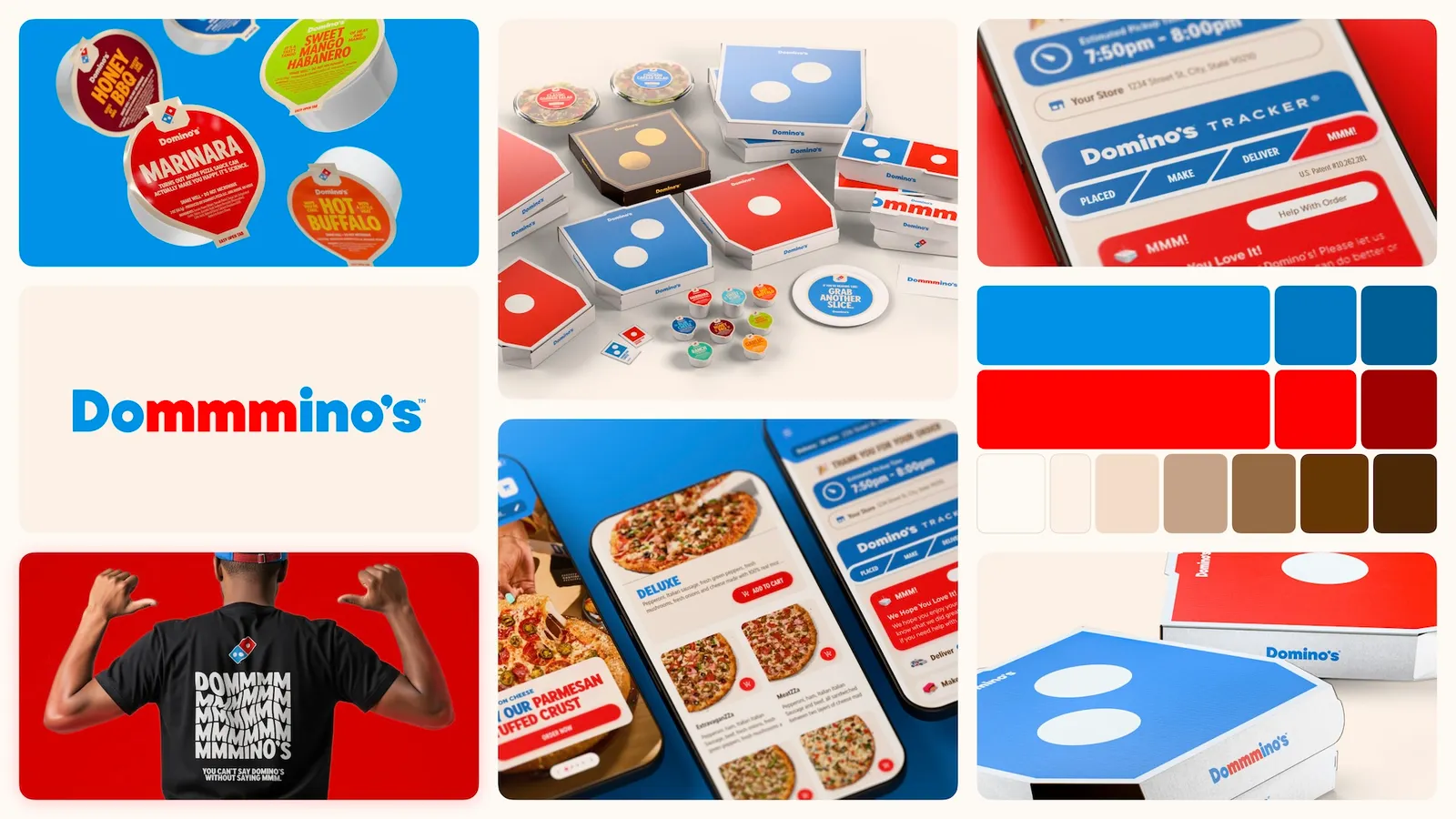 A collage of refreshed Domino&#x27;s items